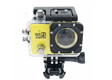 Желтая водоустойчивая камера спортов HD DV P2P с отделяемой батареей 900mA