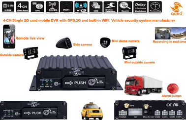 Портативный автомобиль Мобил DVR SD, 4 направляет рекордера обеспеченностью 3g беспроволочного DVR